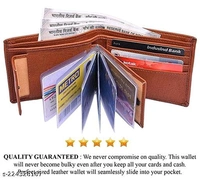 Genuine Leather Album Wallet for Men - 02 Currency Compartments | 04-06 Credit Card HolderName: Genuine Leather Album Wallet for Men - 02 Currency Compartments | - Brown
