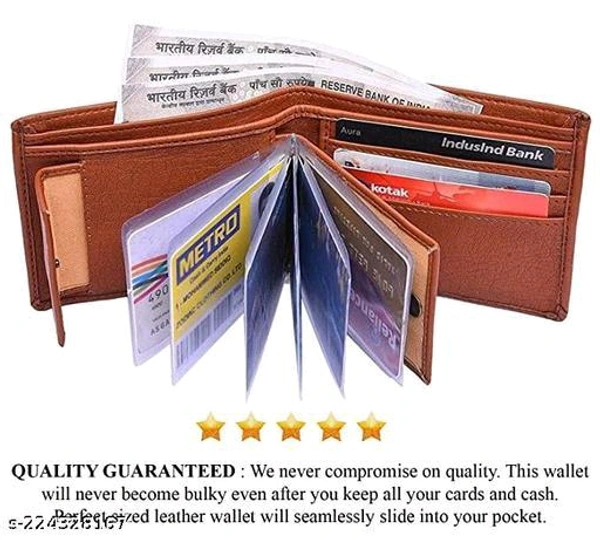 Genuine Leather Album Wallet for Men - 02 Currency Compartments | 04-06 Credit Card HolderName: Genuine Leather Album Wallet for Men - 02 Currency Compartments | - Brown