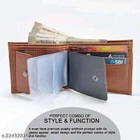 Genuine Leather Album Wallet for Men - 02 Currency Compartments | 04-06 Credit Card HolderName: Genuine Leather Album Wallet for Men - 02 Currency Compartments | - Brown