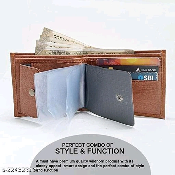 Genuine Leather Album Wallet for Men - 02 Currency Compartments | 04-06 Credit Card HolderName: Genuine Leather Album Wallet for Men - 02 Currency Compartments | - Brown