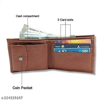 Genuine Leather Album Wallet for Men - 02 Currency Compartments | 04-06 Credit Card HolderName: Genuine Leather Album Wallet for Men - 02 Currency Compartments | - Brown
