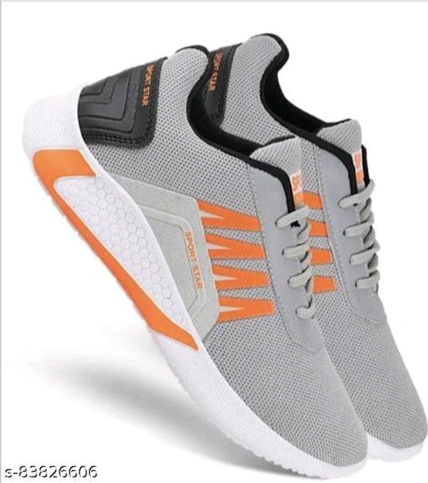 Orange Solid Cricket Shoes For Men - 6