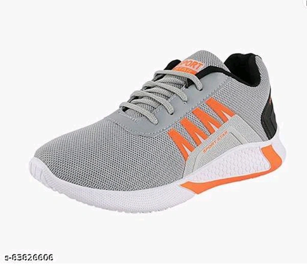Orange Solid Cricket Shoes For Men - 6