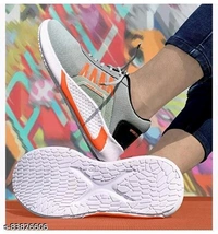 Orange Solid Cricket Shoes For Men - 8