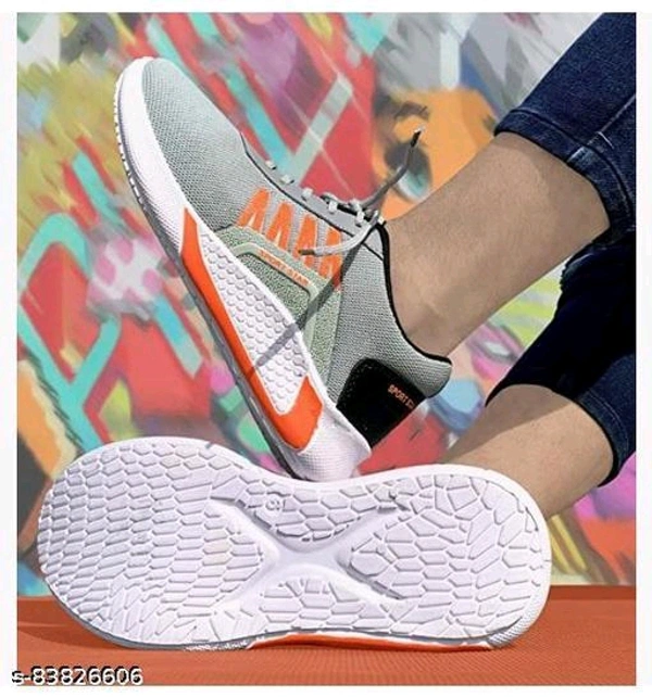 Orange Solid Cricket Shoes For Men - 8