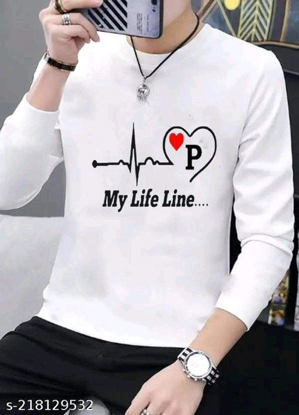 YI Fashion Full Sleeve Round neck Polyester men tshirt - XL