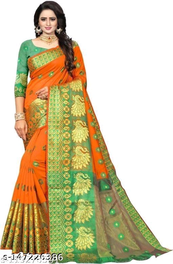 mor peckock women banarasi cotton silk sarees