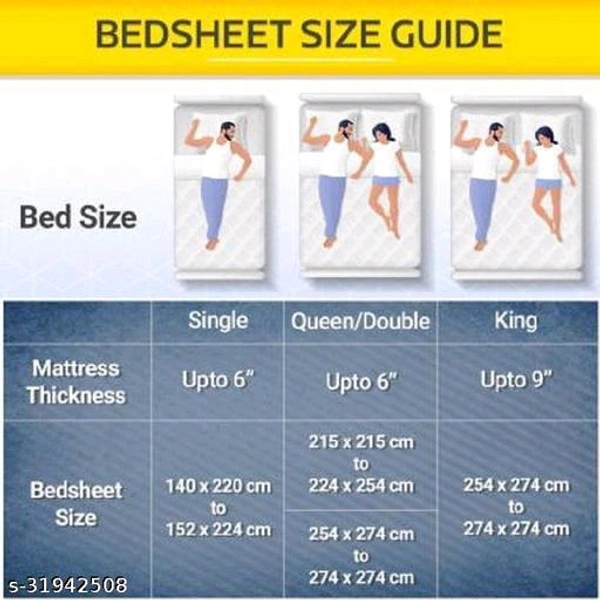 Printed Polycotton Double Bedsheet