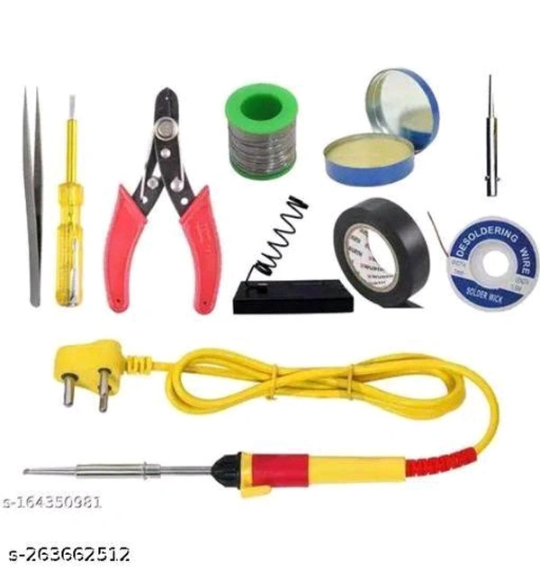Checkout this latest Electronic UtilityProduct Name: *Electronic Gadgets (10 in 1) Soldering Iron Kit (25W Soldering Iron Machine) Combo Mobile Soldering Iron*