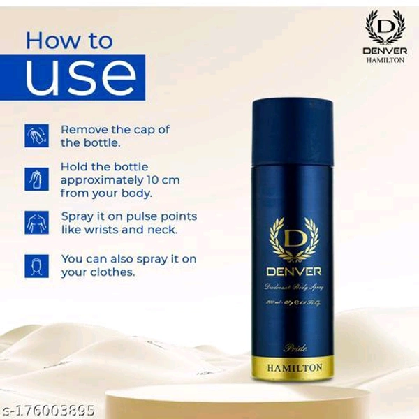 DENVER Pride Deo Deodorant Spray - For Men (200 ml)