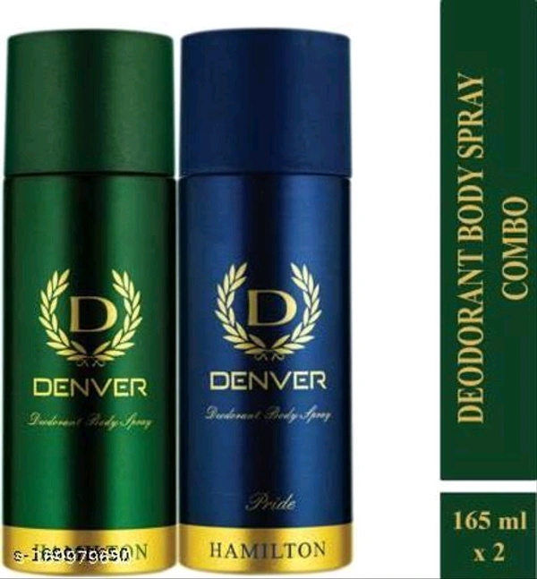 DENVER Perfume Body Spray Hamilton and Pride Combo Deodorant Spray - For Men (330 ml, Pack of 2) 