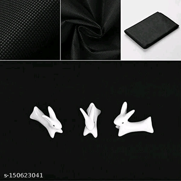 5x8FT black LYKERA Backdrop Photo Light Studio Photography Background ( Stand Not Included ) Reflector