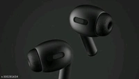  Airpods Pro With Wireless Charging Case Active noise cancellation enabled Bluetooth Headset (Black, True Wireless)