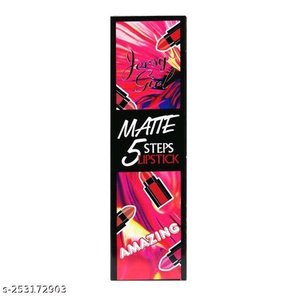  Jersy Girl 5 In 1 Matte Lipstick, Waterproof And Long Lasting,7.5GM