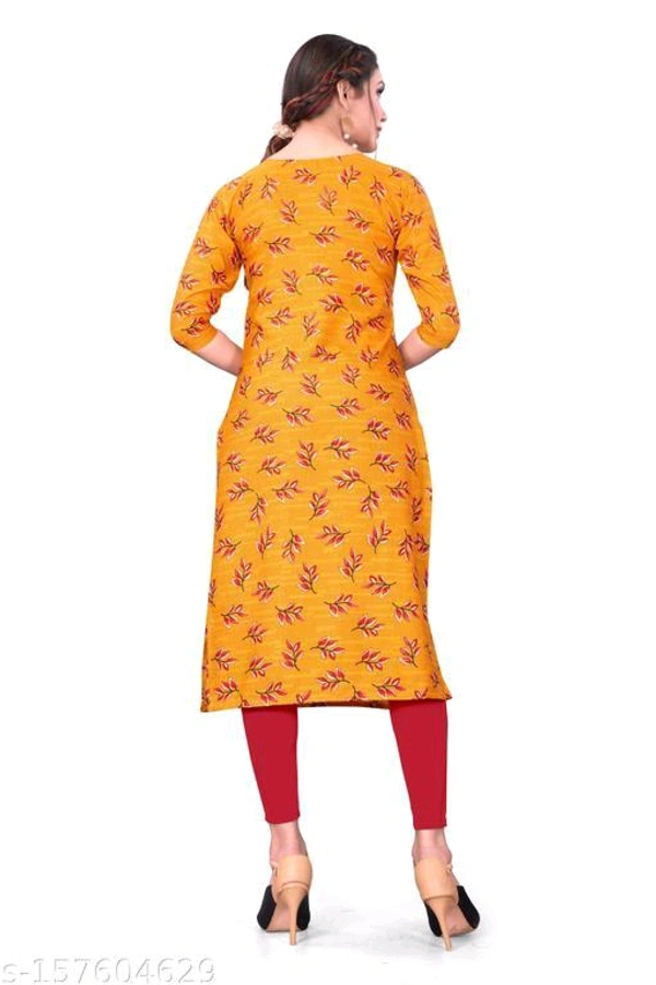 New Ethnic 4 You Women's and Girls Crepe Aline Straight Cut Kurti (Pack Of 2 Kurta) - XL