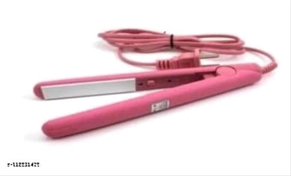 Hair Straightener Mini Professional Hair Pressing Machine With Temperature Control, Flat Iron Plate With Plastic Storage Box Pack Of 1 (Random color)