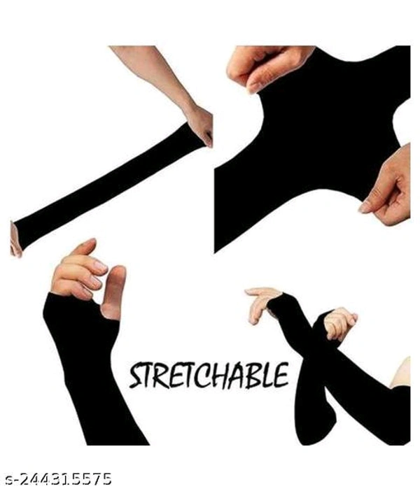 Men's and Women's Hand Cover Thumb hole Arm Sleeves Cold & Sun Protective Gloves Pack of 1 PairName: Men's and Women's Hand Cover Thumb hole Arm Sleeves Cold & Sun Protective Gloves Pack of 1 PairMaterial: Cotton - 🪙