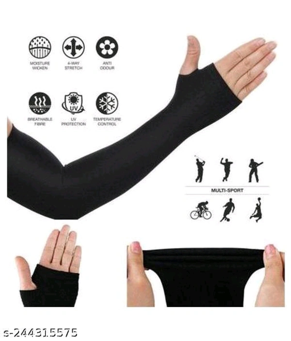 Men's and Women's Hand Cover Thumb hole Arm Sleeves Cold & Sun Protective Gloves Pack of 1 PairName: Men's and Women's Hand Cover Thumb hole Arm Sleeves Cold & Sun Protective Gloves Pack of 1 PairMaterial: Cotton - 🪙