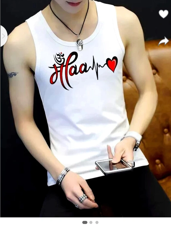 Maa HeartBeat Men Printed Sando - 🪙, M