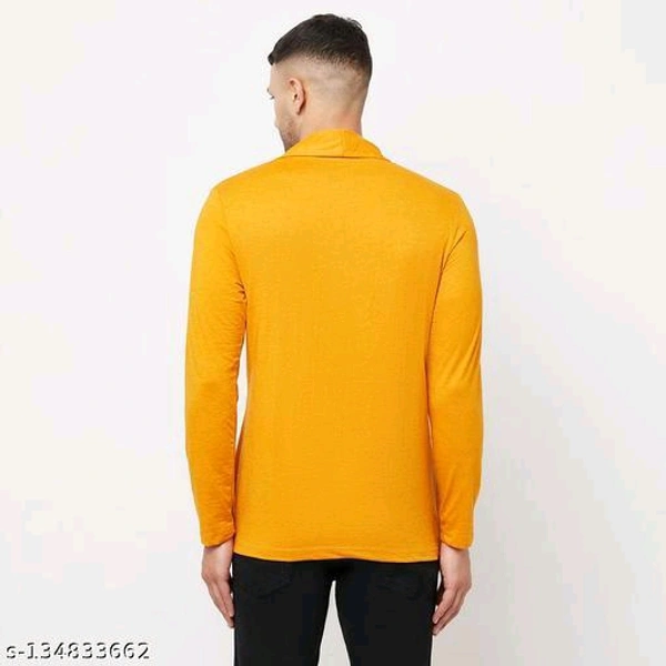 Glito Solid Full Sleeve Shrug For Men's - XL