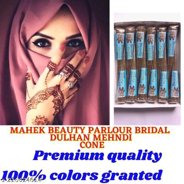 Mahek Beauty Parlour Natural Henna Mehandi Cone (1 Box 12 Pecs.) - 🪙