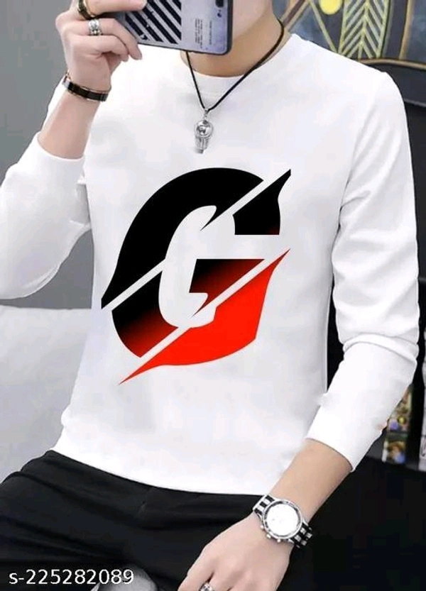 Jsiya Full Sleeve Round neck Polyester men tshirtFabric: Polyester - L, 🪙
