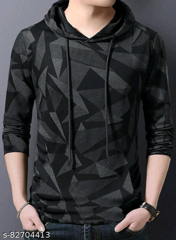 EyeBogler Men's Printed Hood Multicolor Tshirts - M