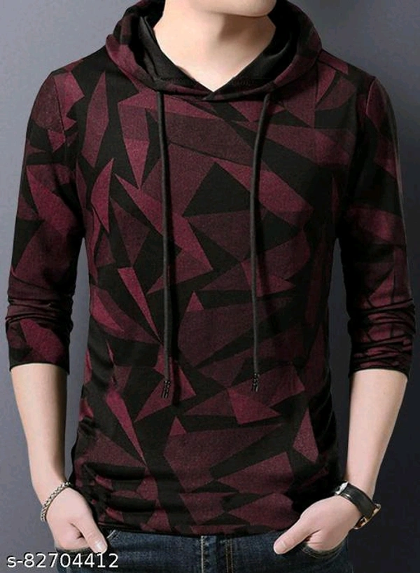 EyeBogler Men's Printed Hood Multicolor Tshirts - S, 🪙