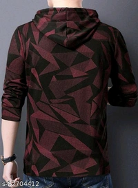 EyeBogler Men's Printed Hood Multicolor Tshirts - S, 🪙