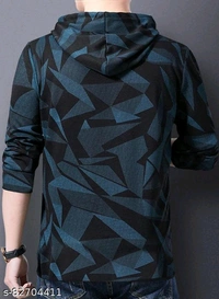EyeBogler Men's Printed Hood Multicolor Tshirts - S, 🪙