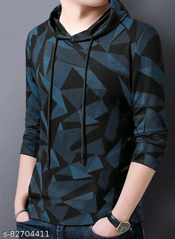 EyeBogler Men's Printed Hood Multicolor Tshirts - XL