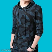  Color Block Men Round Neck Black T-ShirtFabric: Cotton - 🪙, M