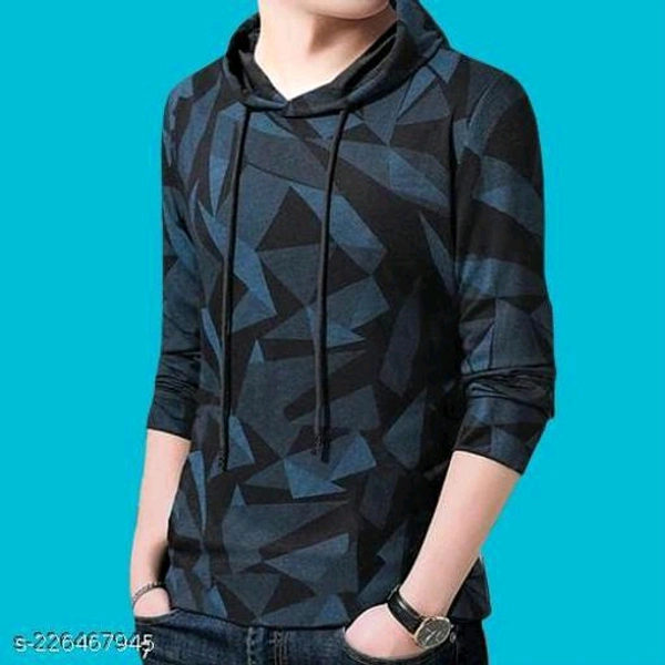  Color Block Men Round Neck Black T-ShirtFabric: Cotton - 🪙, M