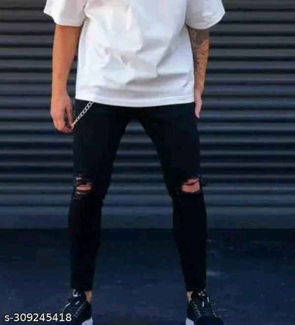 Stylish Unique Men Jeans - 30