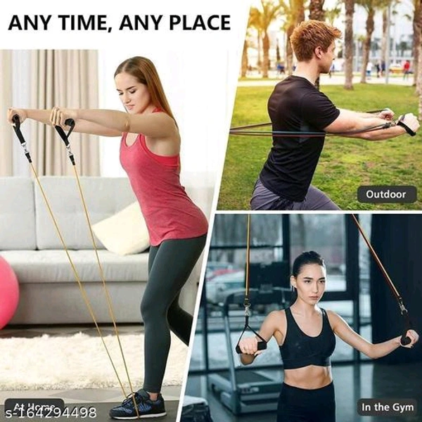 11PCS Resistance Bands Set, Exercise Bands with Door Anchor, Handles, Carry Bag, Legs Ankle Straps for Resistance Training, Physical Therapy, Home Workouts - 🪙, Free