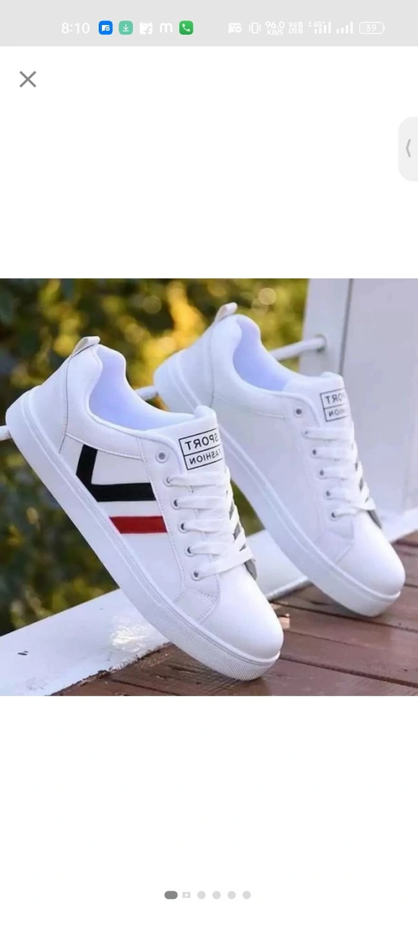 White Solid Casual Shoes For Men  - 🪙, 6