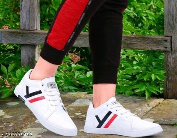 White Solid Casual Shoes For Men  - 🪙, 6