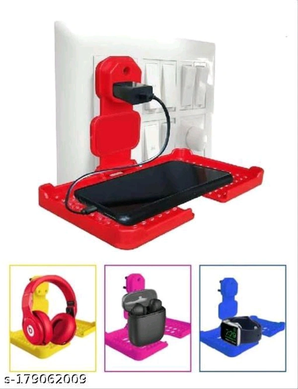 Iva mart- Multi Purpose wall Holder Stand for charging mobile Just fit in socket and hang(pack of 1) - 🪙