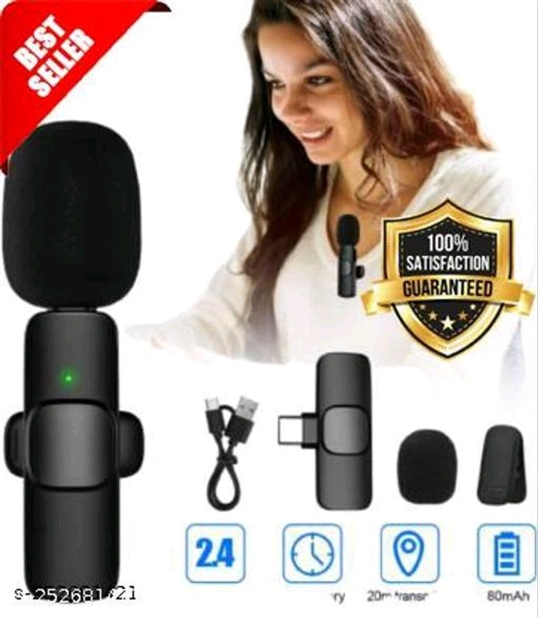 KDMOB K8 Wireless Plug and Play Type C Caller Mic Supported Android And IphoneName: KDMOB K8 Wireless Plug and Play Type C Caller Mic Supported Android And IphoneNet Quantity (N): 1Warranty Period: No WarrantyWarranty Type: Not ApplicableK8 Wireless Mic Features & Specifications :- 1) Easy to use: No hassle to clip it. This lapel mic has a clip under the mic. Just clip the mic to y - 🪙