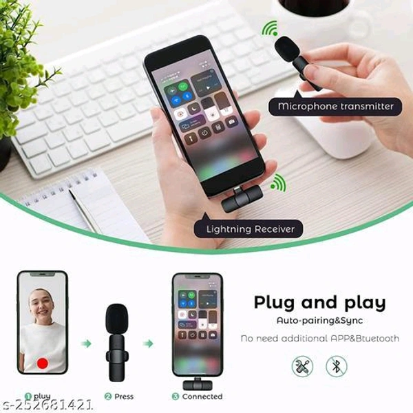 KDMOB K8 Wireless Plug and Play Type C Caller Mic Supported Android And IphoneName: KDMOB K8 Wireless Plug and Play Type C Caller Mic Supported Android And IphoneNet Quantity (N): 1Warranty Period: No WarrantyWarranty Type: Not ApplicableK8 Wireless Mic Features & Specifications :- 1) Easy to use: No hassle to clip it. This lapel mic has a clip under the mic. Just clip the mic to y - 🪙