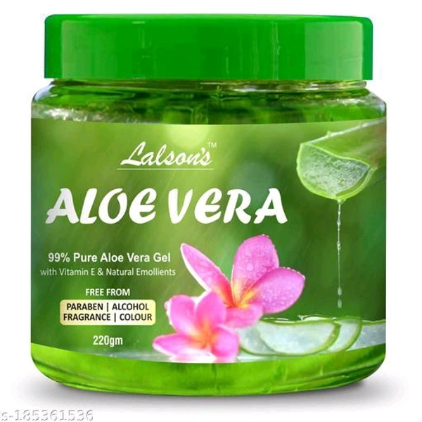 Lalson's 100% Pure Aloe Vera Gel - Repairing & Soothing for Face, Body & Hair - 220 g - 🪙