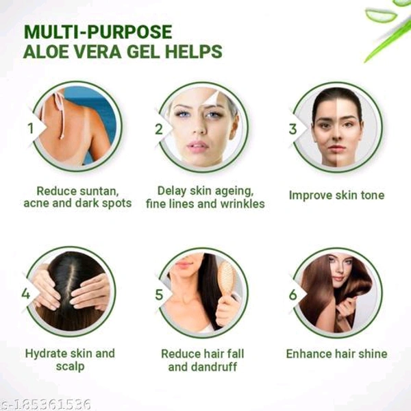 Lalson's 100% Pure Aloe Vera Gel - Repairing & Soothing for Face, Body & Hair - 220 g - 🪙