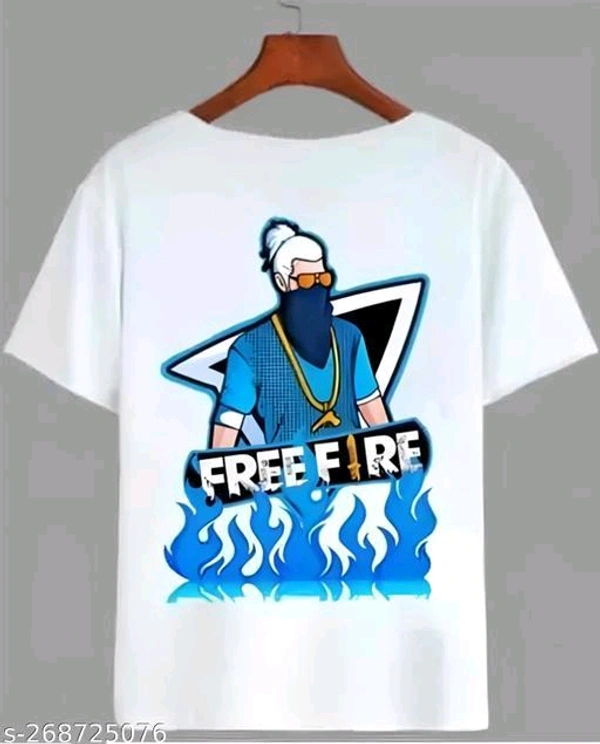 Freefire Fire blue Tshirt for kids - 11-12