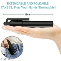 BTK Trade Bluetooth Extendable Selfie Stick with Wireless Remote and Tripod Stand Ultra Compact Selfie Stick for Mobile and All Smart Phones ? (Black) - 🪙