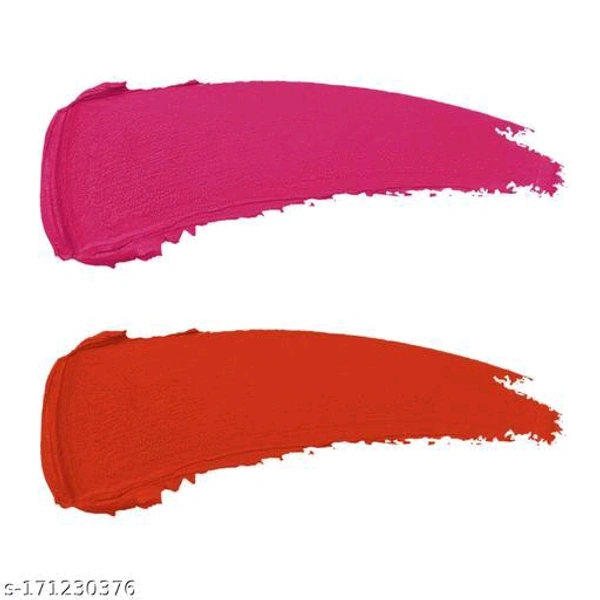 MILAP LONG WEAR Matte Lipstick, Highly Pigmented Lipsticks for Women Pack of 2 ( 4.2g Each ) (Pin Up Plum , Gimme A Hint) - 🪙