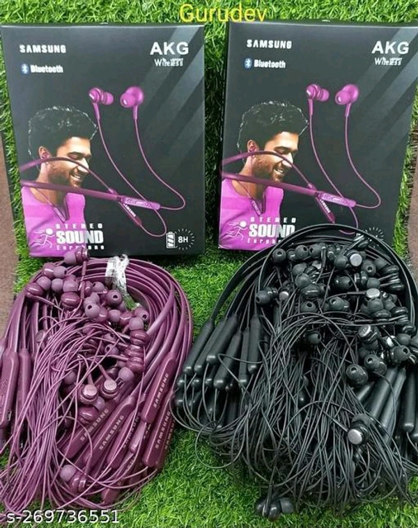Akg Wireless Bluetooth Neckband Earphone with Dual Pairing, Voice Assistant, Braided Cable, Black - 🪙