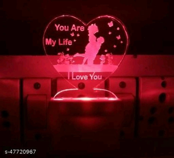 SKYWHALE I LOVE YOU WITH HEART Night Lamp ( 5 cm, Multicolor ) Night Lamp (10 cm, Multicolor) - 🪙