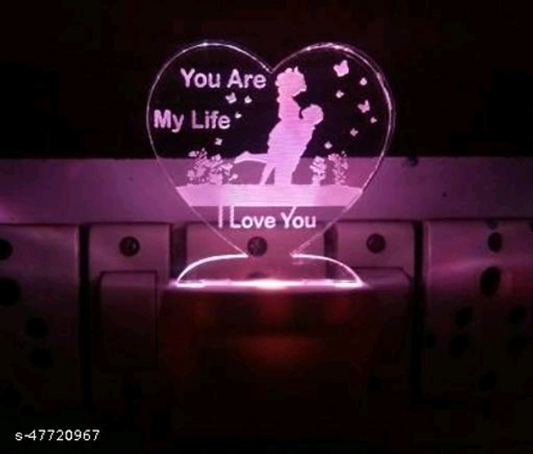 SKYWHALE I LOVE YOU WITH HEART Night Lamp ( 5 cm, Multicolor ) Night Lamp (10 cm, Multicolor) - 🪙