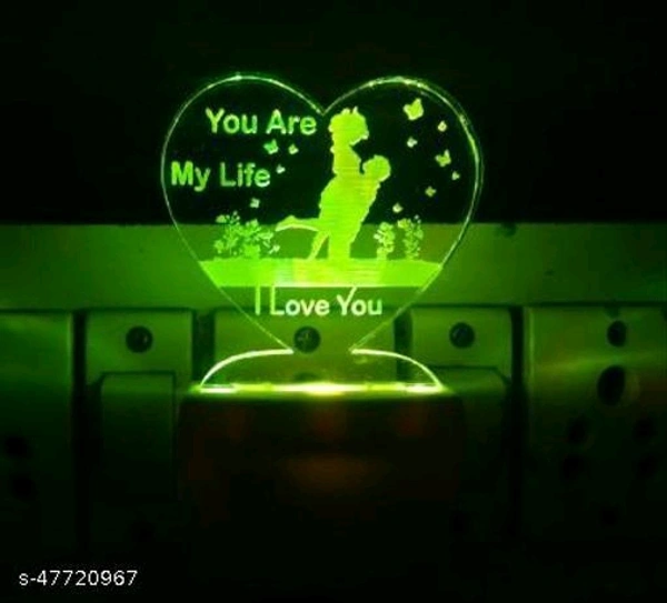 SKYWHALE I LOVE YOU WITH HEART Night Lamp ( 5 cm, Multicolor ) Night Lamp (10 cm, Multicolor) - 🪙
