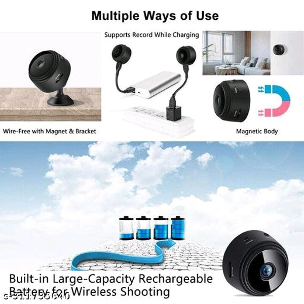 1080p HD Mini WiFi Hidden Camera Live on Mobile App Supports 64GB Indoor Outdoor - 🪙